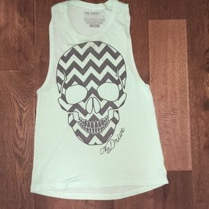 Chevron skull muscle tank